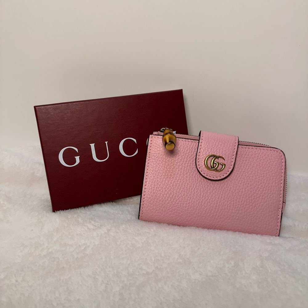 Gucci Medium Double G Wallet w/ Bamboo